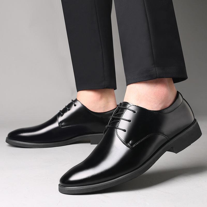 [Genuine leather] special price leather shoes soft bottom all-match casual leather shoes Korean version trendy business slip-on men's shoes