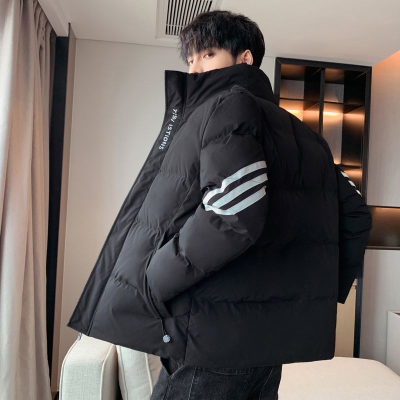 青年男装18到20多岁小伙子25靓仔30男人冬天穿的休闲外套厚棉衣服