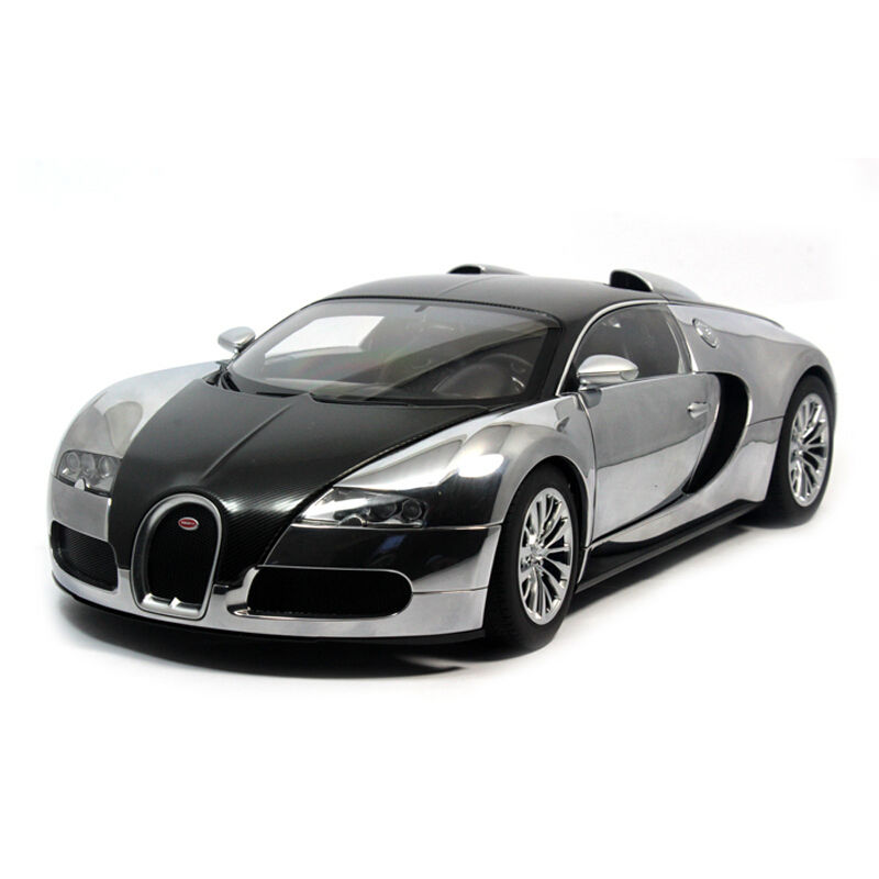 1:18 布加迪 威龙bugatti eb 电镀银 收藏模型 跑车模型