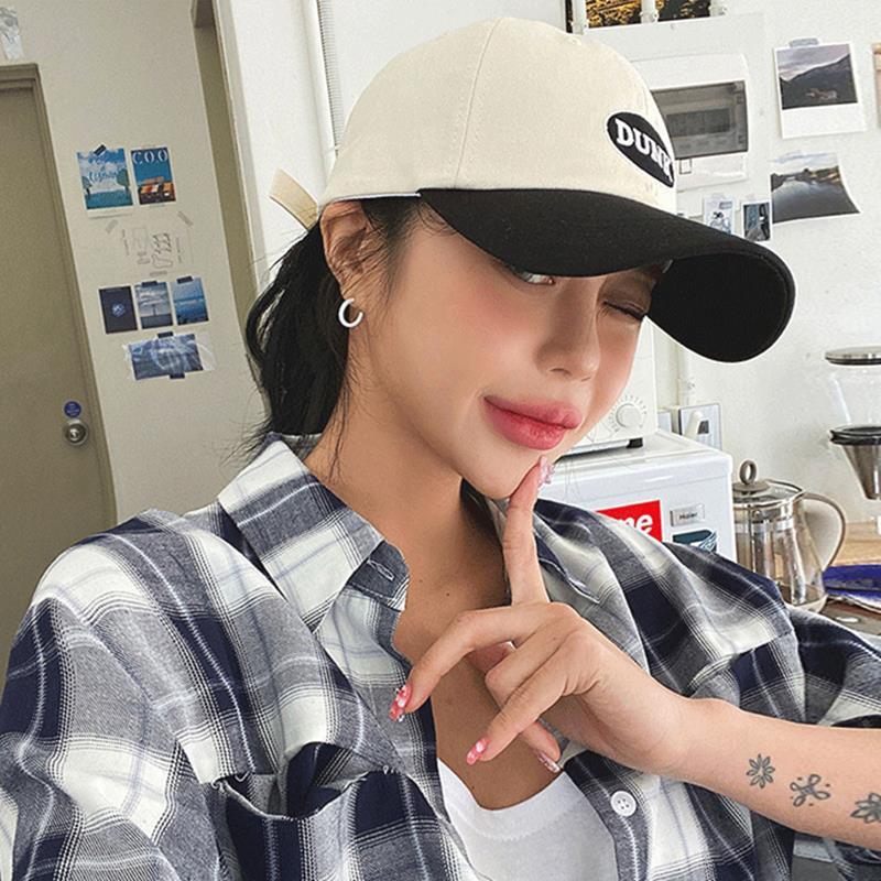 Ins Korean version of the niche tide brand DUNK baseball cap couple spring and summer show face small peaked cap female net red hat female