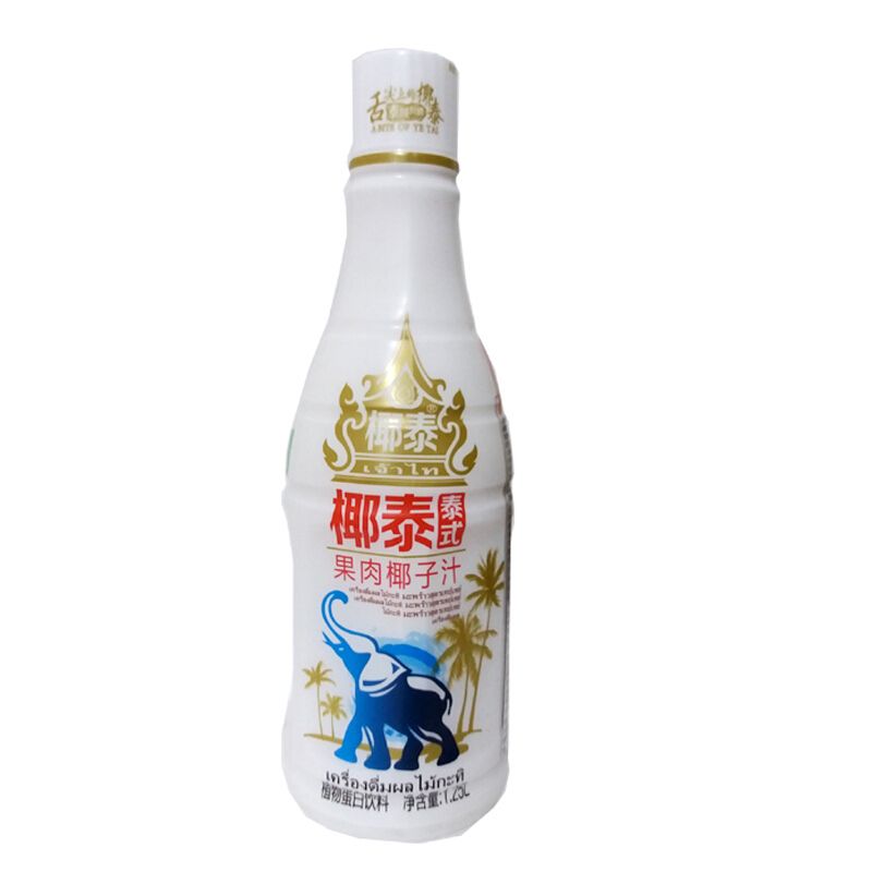 椰泰 生榨果肉椰子汁 1.25l*2瓶 植物蛋白饮料 椰汁果味饮品