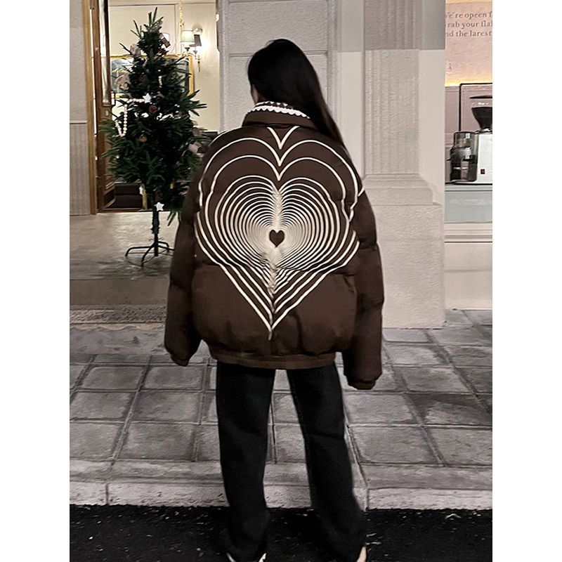 2022 winter new American style retro down padded jacket women's ins design sense niche all-match bread jacket