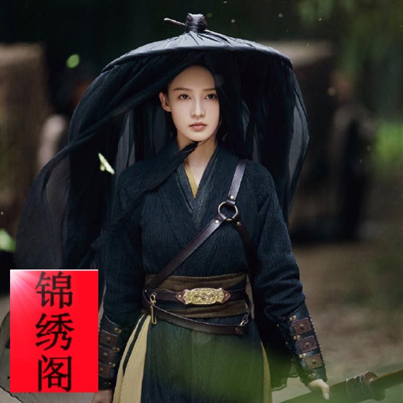锦绣南歌李沁同款影视古装黑色女侠古装女剑客女黑衣人侠女古装服【2