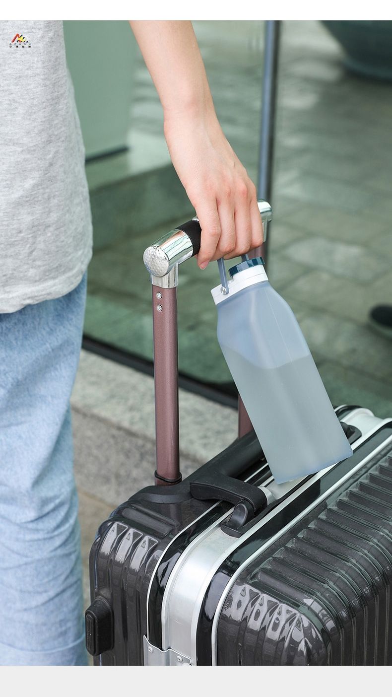Hersteller: Faltbare Milchflasche aus lebensmittelechtem Silikon, kreativer tragbarer Reise- und Sport-Wasserbecher_voghion.com