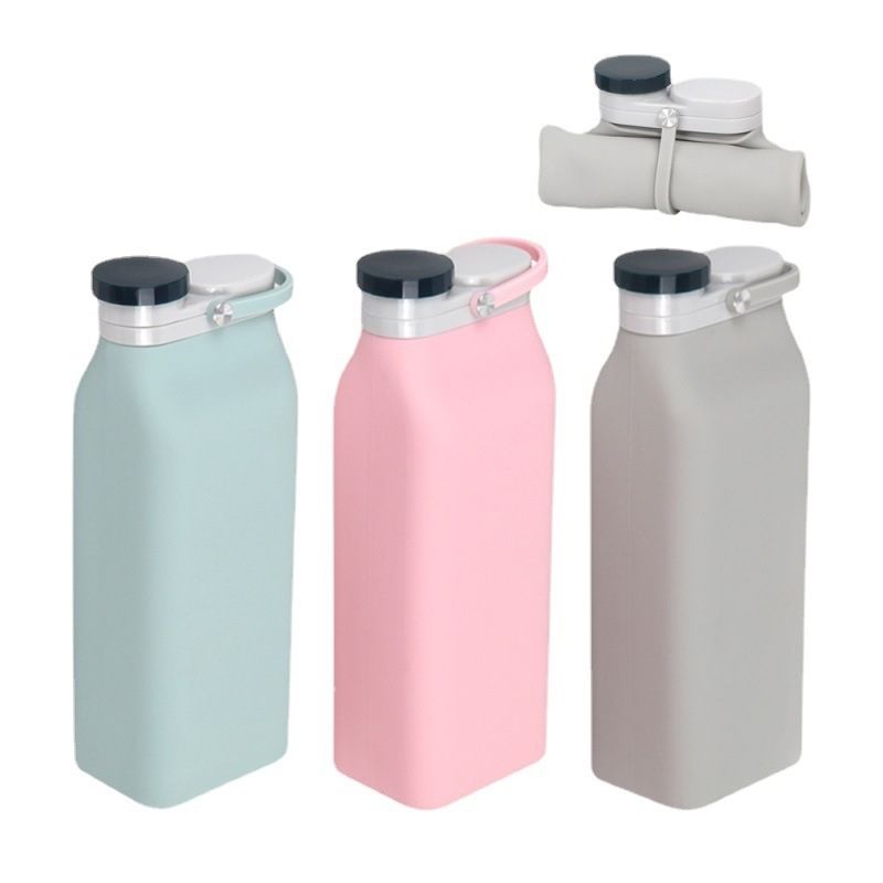 Hersteller: Faltbare Milchflasche aus lebensmittelechtem Silikon, kreativer tragbarer Reise- und Sport-Wasserbecher_voghion.com