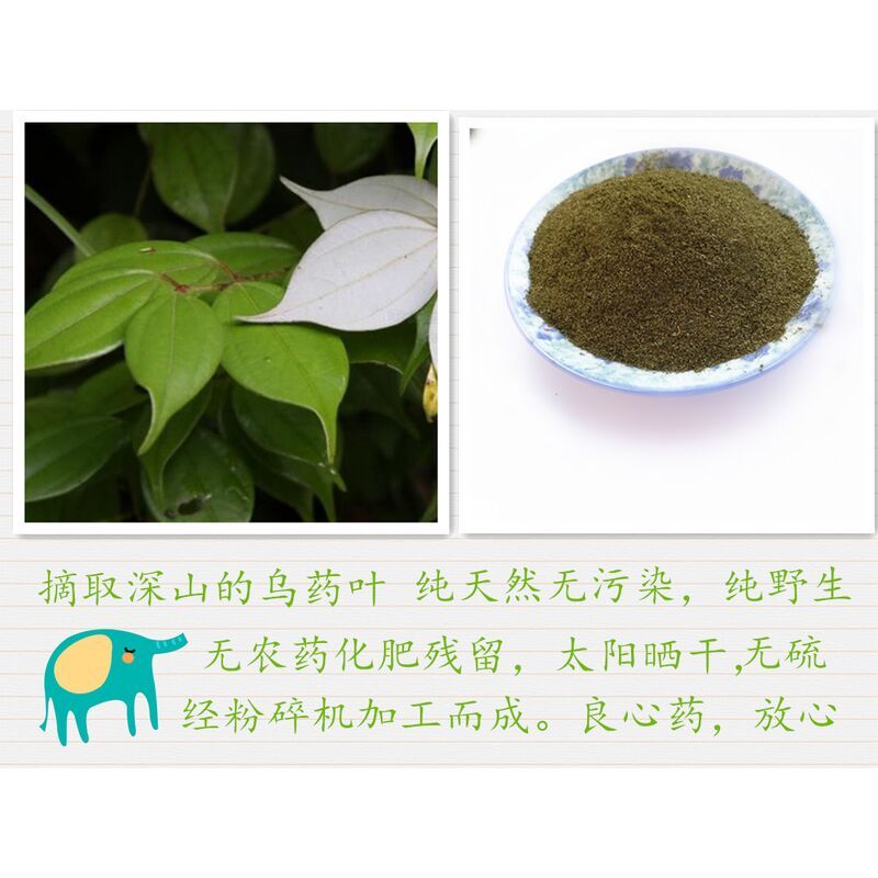 乌药叶粉 蒡箕茶叶 独脚樟叶纯野生中药材天然晒干 无硫 50克包邮【2