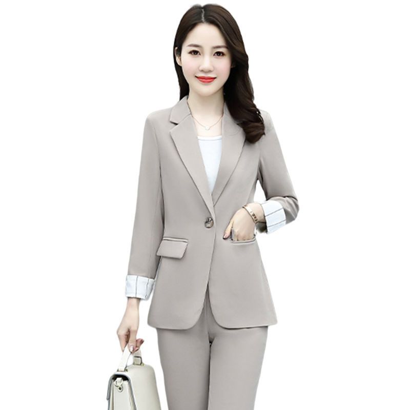 Suit suit ladies 2022 new spring and autumn temperament fashion early spring foreign style professional small suit two-piece set