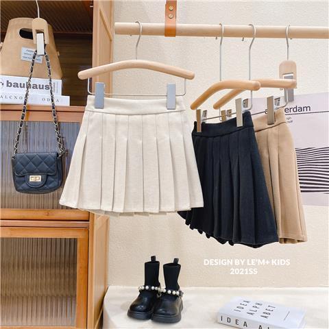 Children's clothing 2022 autumn and winter new products girls Ou Faner good version foreign style three-dimensional tailoring woolen pleated skirt short skirt trendy
