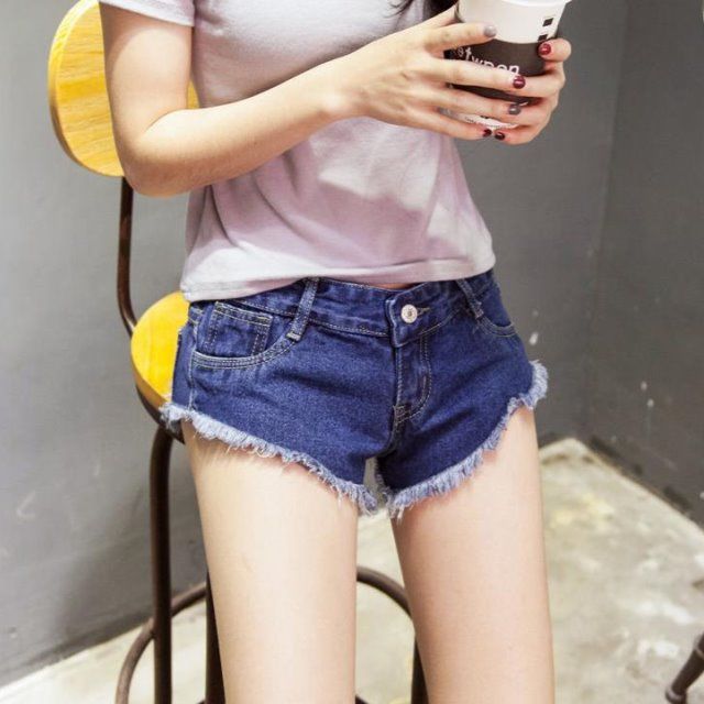 【虎年】夏季性感流苏低腰超短牛仔裤三角裤夜店跳舞短裤三分裤牛