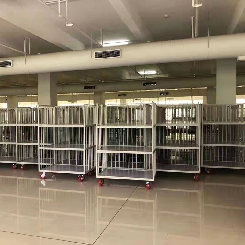 鞋服箱包辅助设备移动式裁片车 两层三层裁片车裁片架周转物料车 图片 2