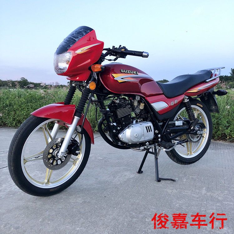 原装铃木钻豹125cc男士跨骑式摩托街车燃油代步越野复古摩托整车