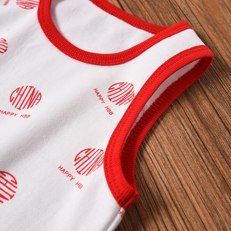 Baby vest pure cotton baby sleeveless bottoming shirt boys and girls children's belly protection clothes spring and summer thin section close-fitting