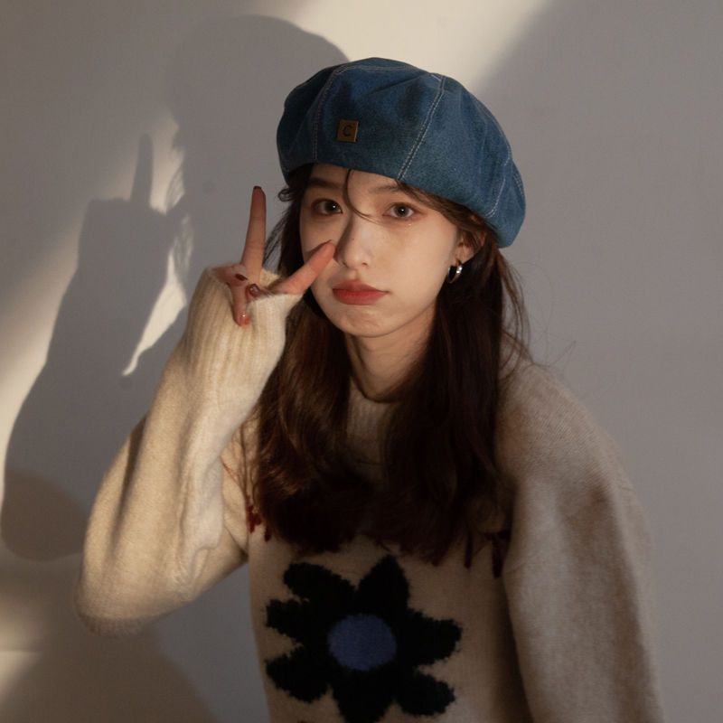 Beret women's spring and summer British retro Japanese cowboy Western-style ladies hat wild Korean version of the tide casual painter hat