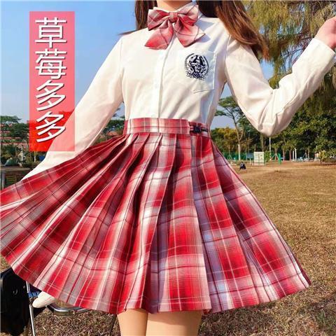 Girls pleated skirt winter style 2022 new children's winter skirt JK half-length college style GK spring and autumn uniform skirt