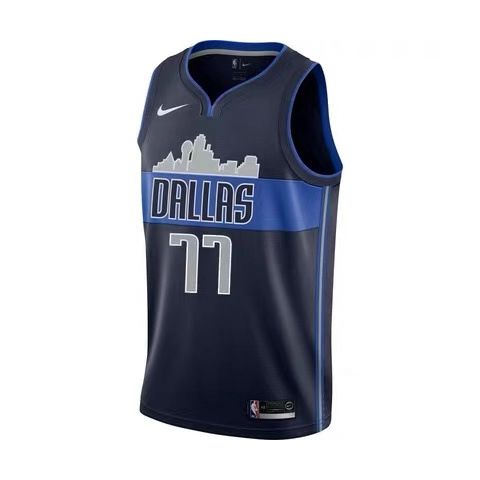 独行侠小牛队东契奇球衣77号诺维斯基篮球服城市版雪山天际线