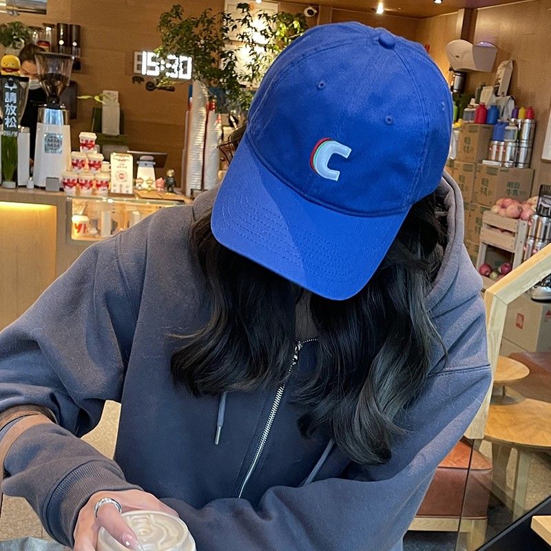 韩国潮牌c字母刺绣软顶棒球帽女ins韩版时尚百搭情侣鸭舌帽子夏季