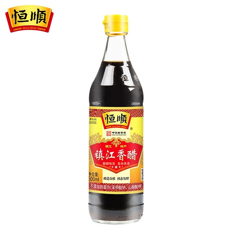 恒顺香醋500ml 新b香 酿造食醋镇江特产 蘸食炒菜陈醋饺子醋