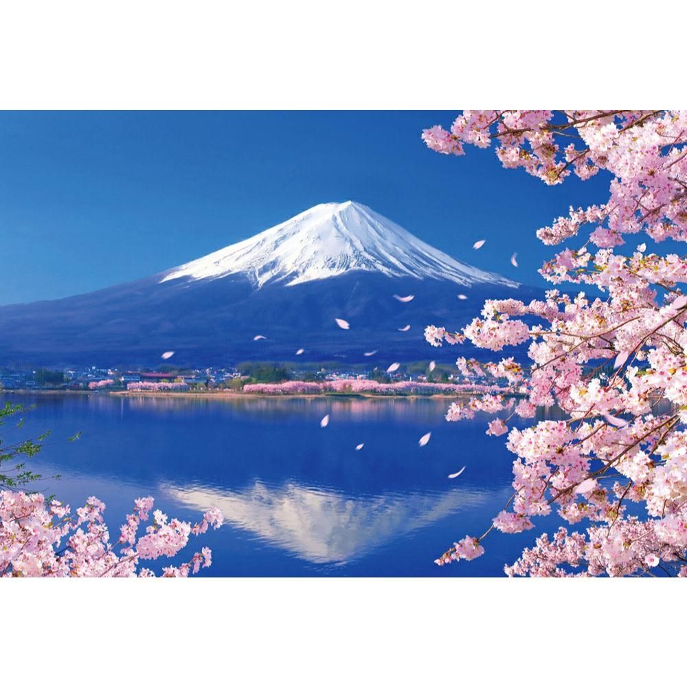 包邮beverly日本进口成人拼图富士山樱花湖畔300片1000片diy玩具