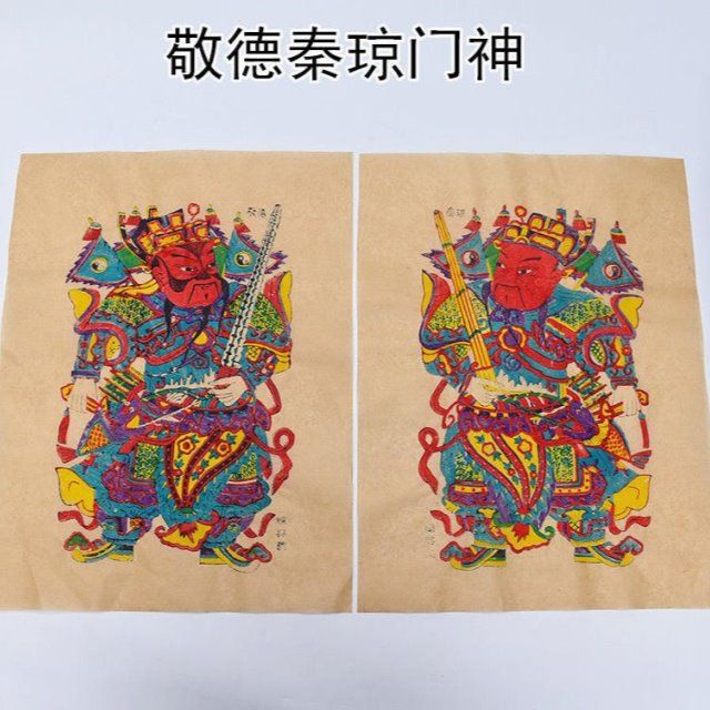 杨家埠木板年画墙贴画复古怀旧传统中国风装饰画门神春节装饰客厅