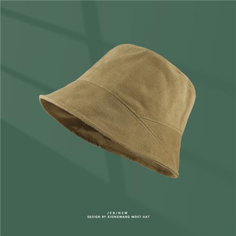 Japanese early autumn plain face-covering fisherman hat women's solid color casual all-match foreign style basin hat men don't want to talk high cold wind