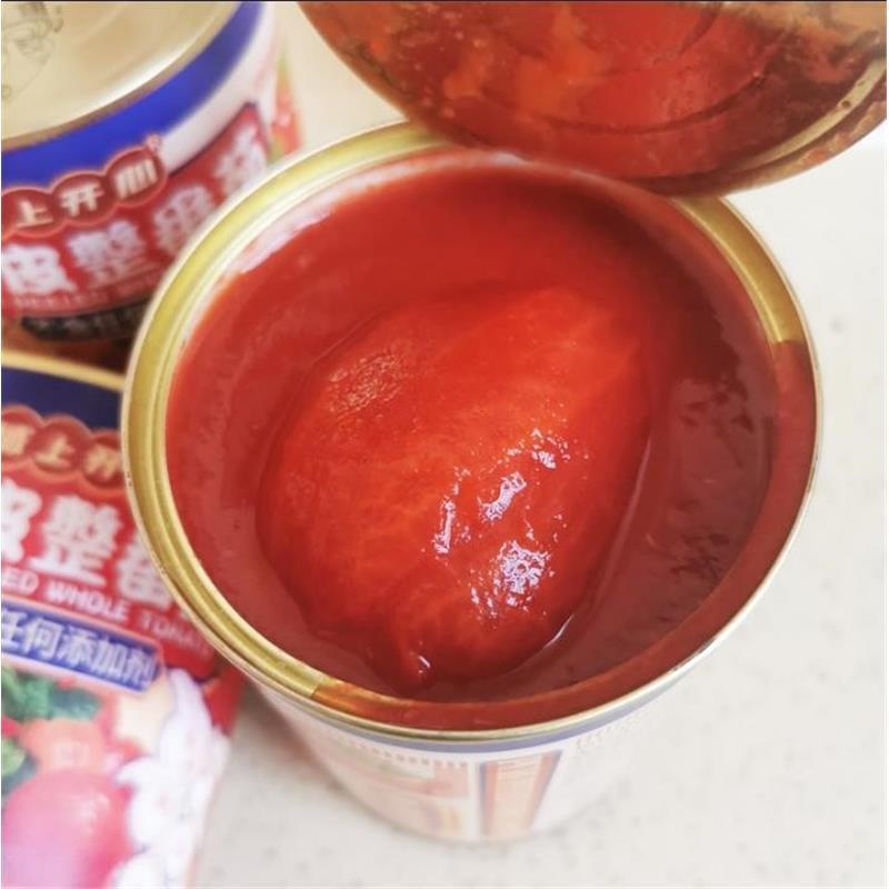 【域上开心】新疆去皮番茄罐头 整番茄炒菜做汤饭425g*3罐装