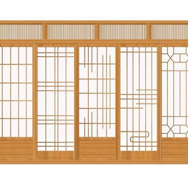 日式木门墙纸日系复古和风推拉门墙布榻榻米日本料理店寿司店壁纸
