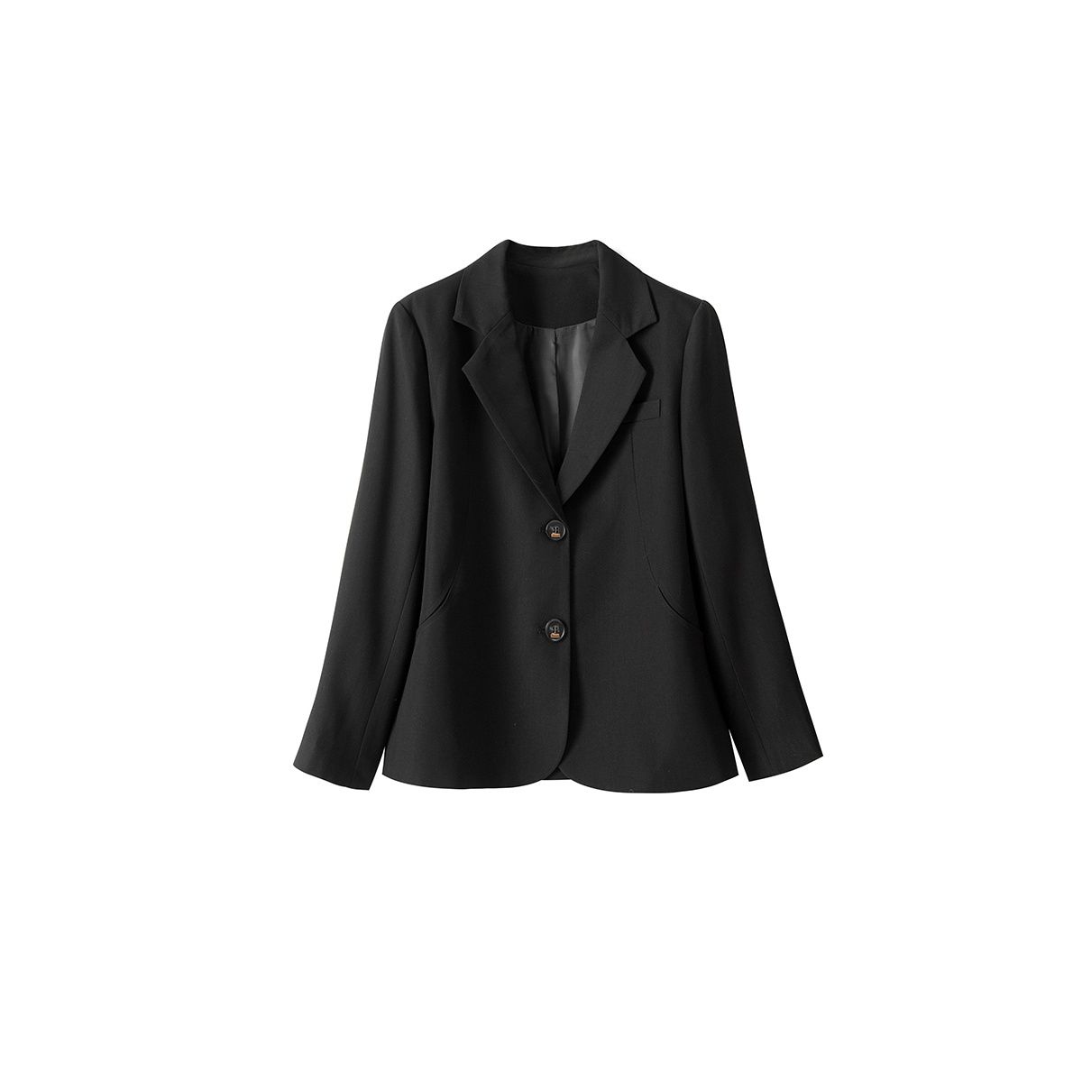 Version chao positive small chic pocket casual suit female small shoulder pads spring and autumn coat