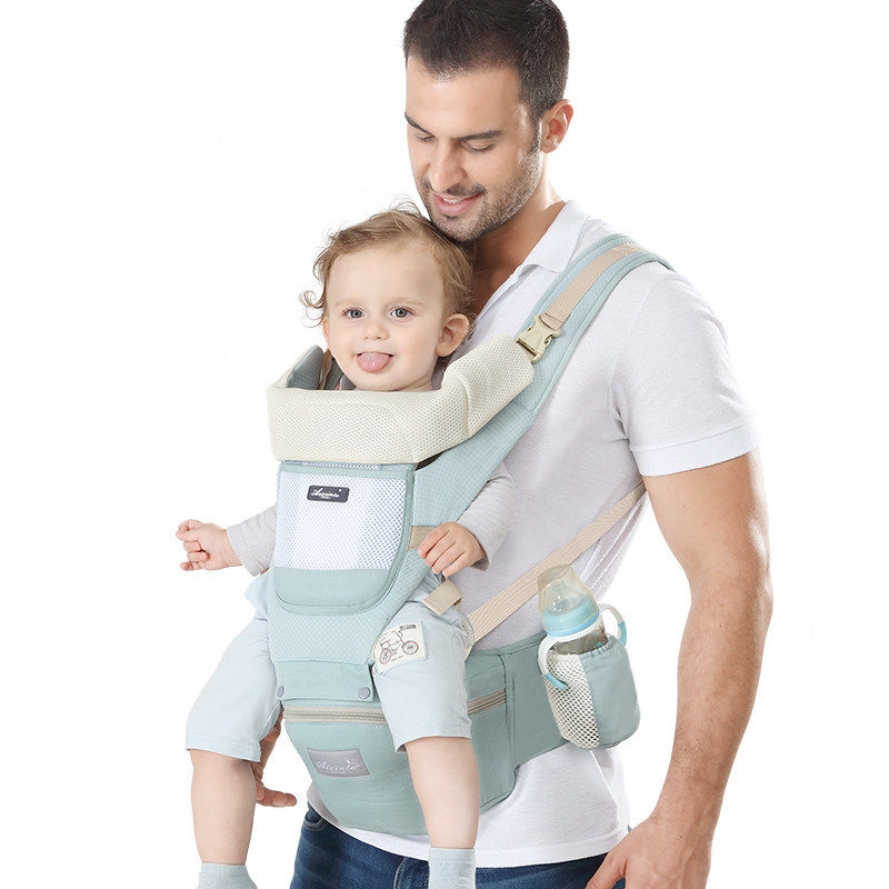 婴儿背带腰凳可收纳宝宝前后两用外出出行抱娃神器前抱式双肩抱婴