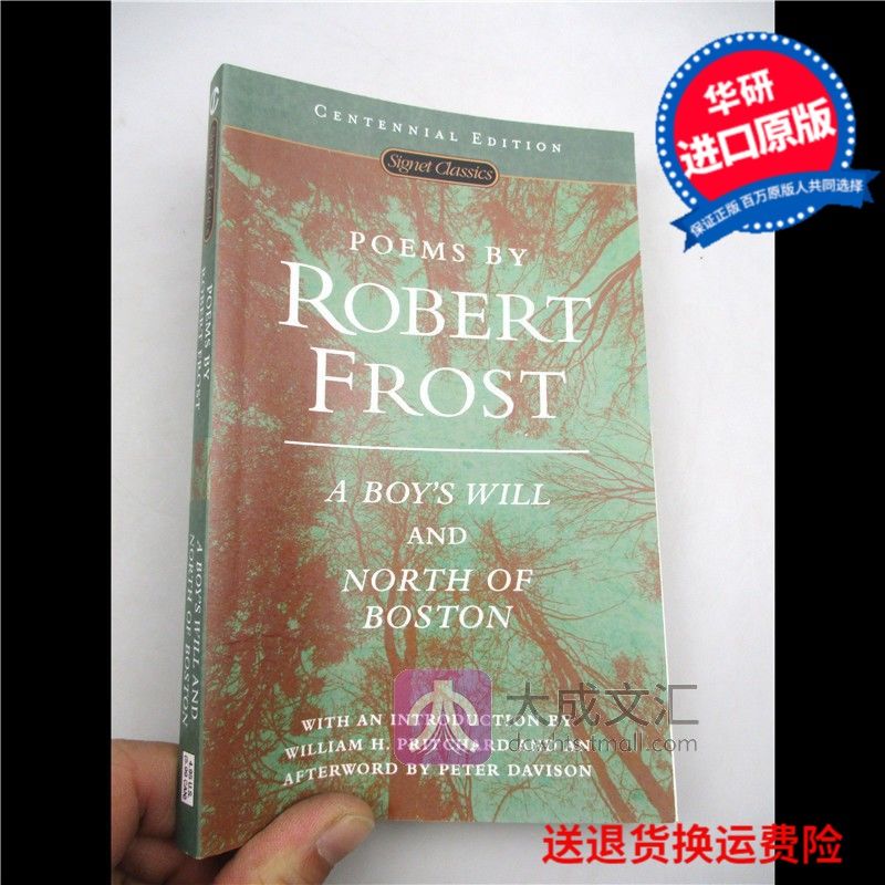 poems by robert frost 英文原版 罗伯特弗罗斯特诗歌集 少年的意