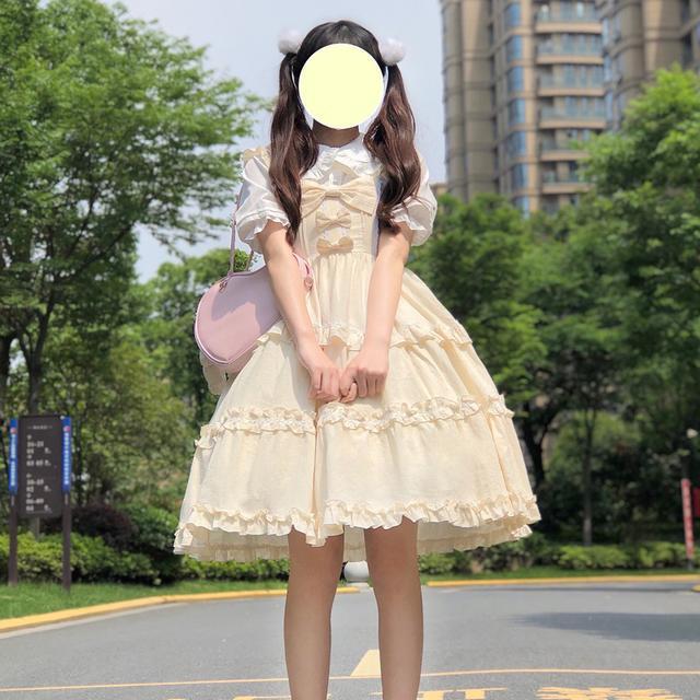 Korean mushroom cool {spot}~ factory original design Lolita Qingfeng Xiaoxia dress medieval suspender jsk dress female