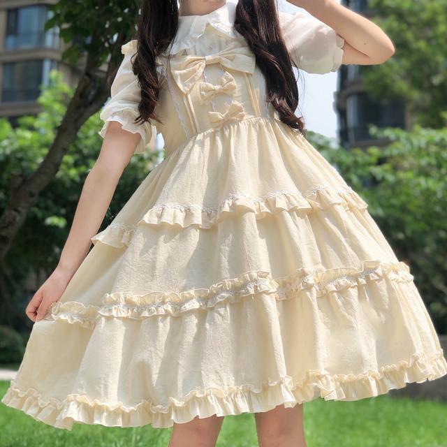 Korean mushroom cool {spot}~ factory original design Lolita Qingfeng Xiaoxia dress medieval suspender jsk dress female