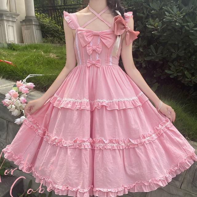 Korean mushroom cool {spot}~ factory original design Lolita Qingfeng Xiaoxia dress medieval suspender jsk dress female