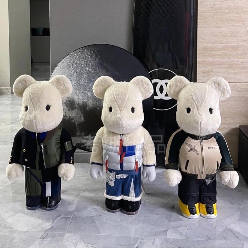 bearbrick sacai 1000%暴力熊积木熊潮玩大摆件设计毛绒公仔现货