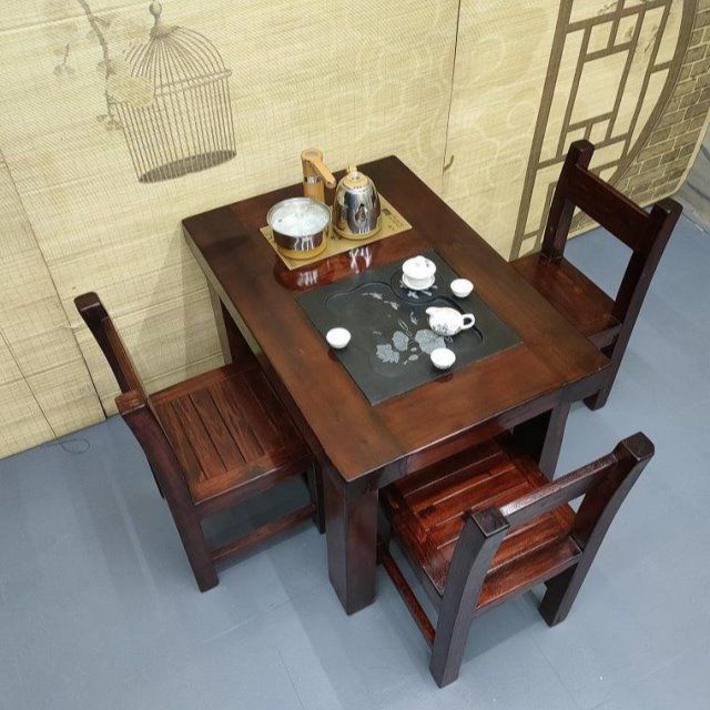 老船木茶桌椅组合小型阳台茶艺喝茶桌家用客厅实木茶几桌功夫茶台