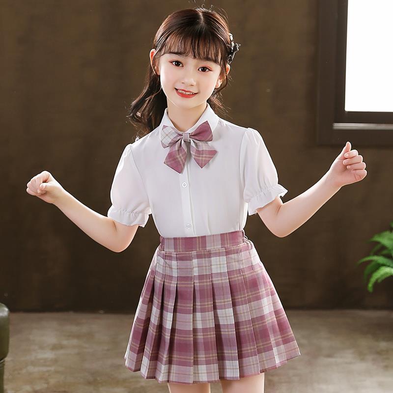 Girls' dress summer dress foreign style children's princess skirt jk uniform girl suit college wind summer big boy