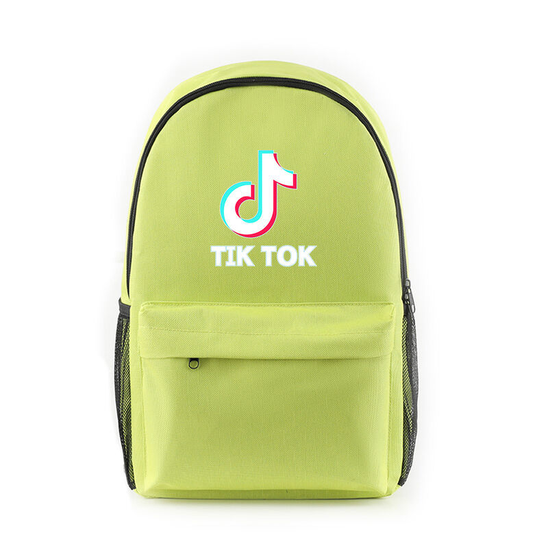 跨境批发抖音字符tik tok同款学生书包双肩包潮流款男女款背包