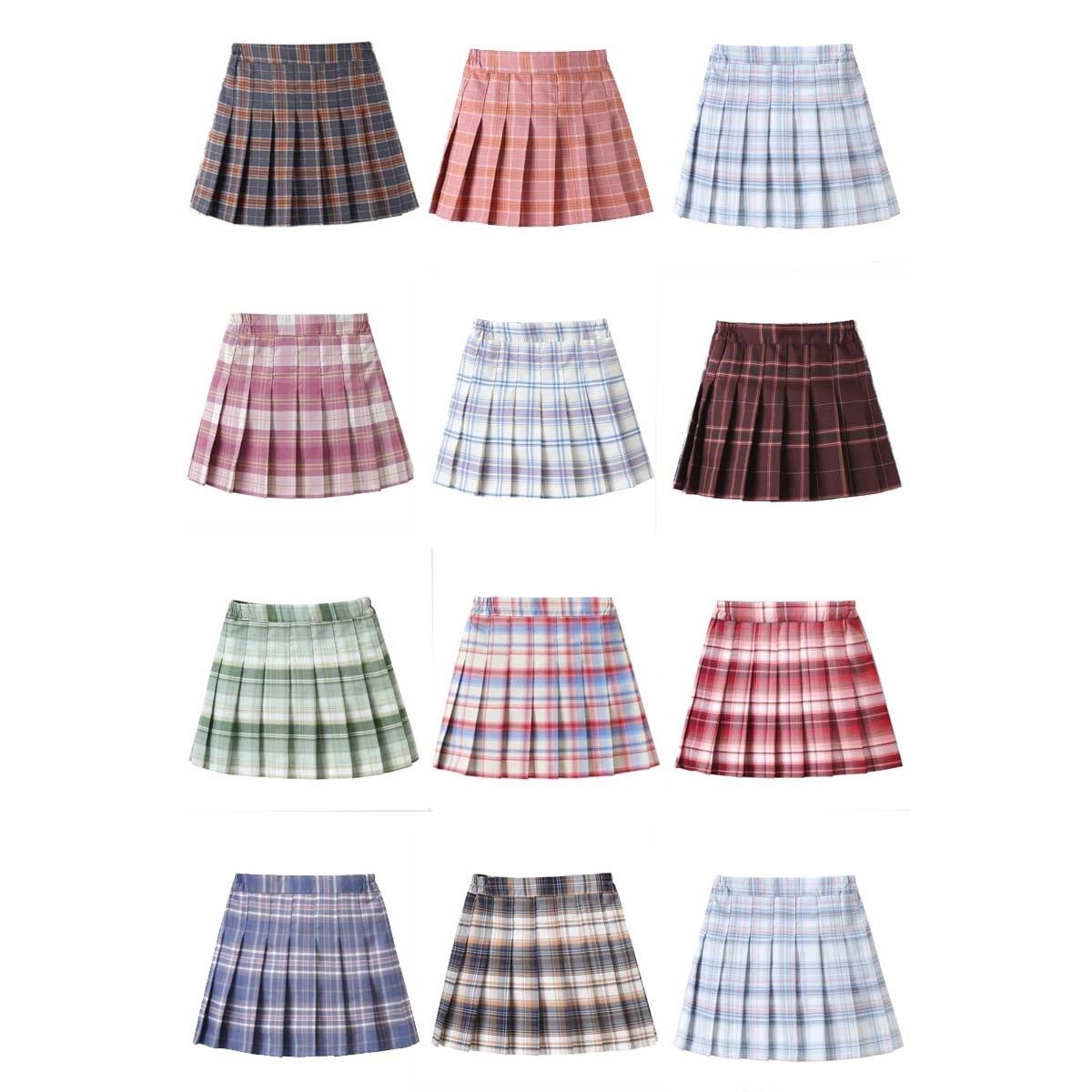 Girls' skirt children's clothing 2022 spring and Autumn New Korean version elastic waist middle and large children's short skirt school uniform children's pleated skirt