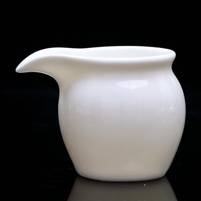 德化羊脂玉瓷高白瓷公道杯茶海陶瓷功夫茶具配件分茶器家用公杯
