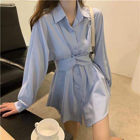 2022 spring new polo shirt dress skirt fashion suit pants waist design high-end spring and autumn women