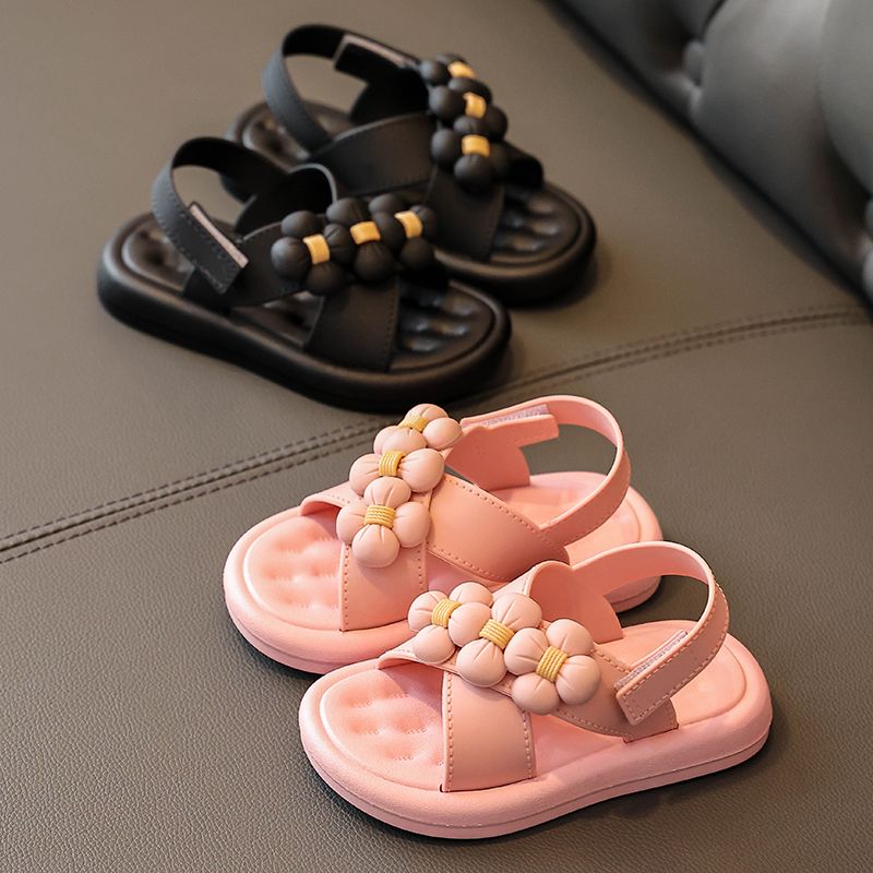 夏季儿童凉鞋女童公主2023新款防滑软底沙滩鞋露趾女孩宝宝凉鞋