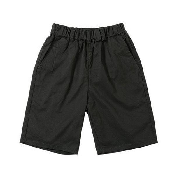 White boys' shorts medium and big children's shorts 7 points outer wear children's pure cotton black girls' casual cropped pants
