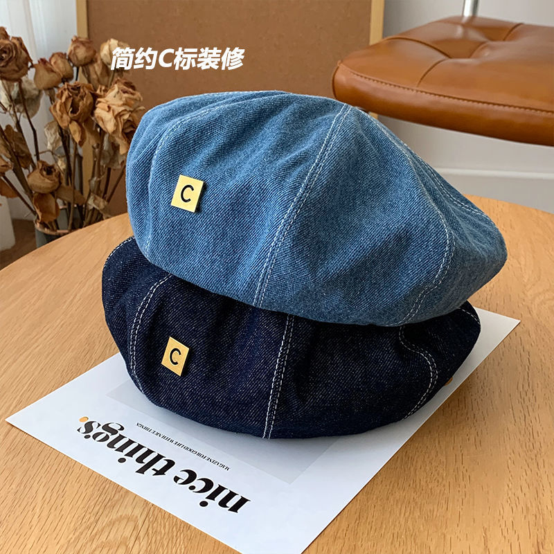 Net red artist hat Japanese retro cowboy Beret girls' Korean version versatile fashion small bud hat