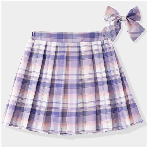 Girls' pleated skirt spring children's half skirt plaid skirt college JK skirt big children's short skirt spring new skirt