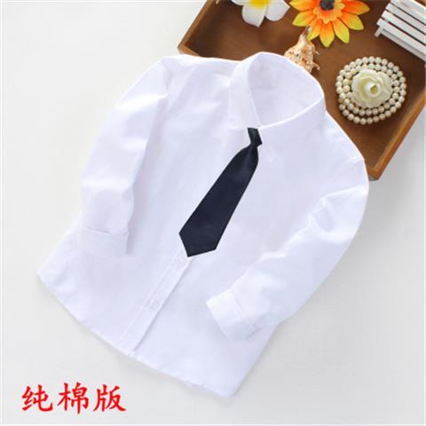 Children's white shirts, girls' lapel tops, students, boys, long-sleeved school uniforms, girls' all-match costumes, short-sleeved