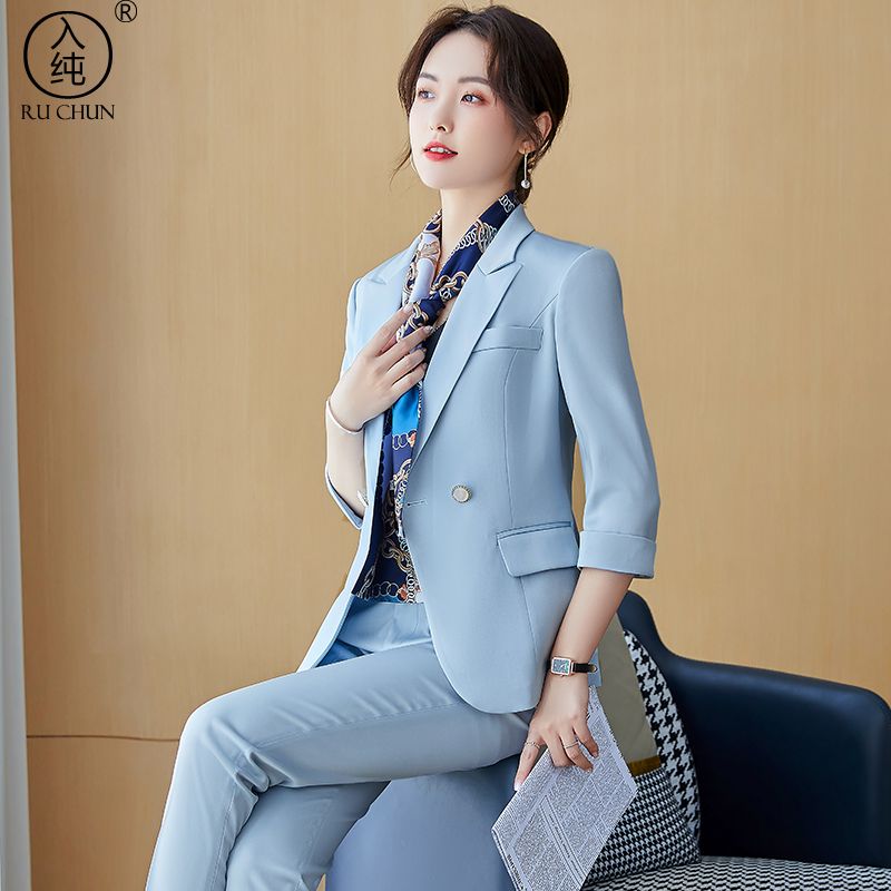 西装外套女2022春秋韩版英伦风高端时尚气质职业装洋气小西服套装
