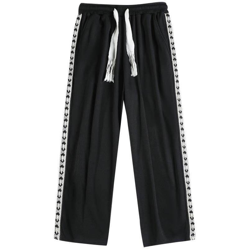 High-grade drape webbing pants men's spring and autumn Korean style loose straight sports ins high street casual pants