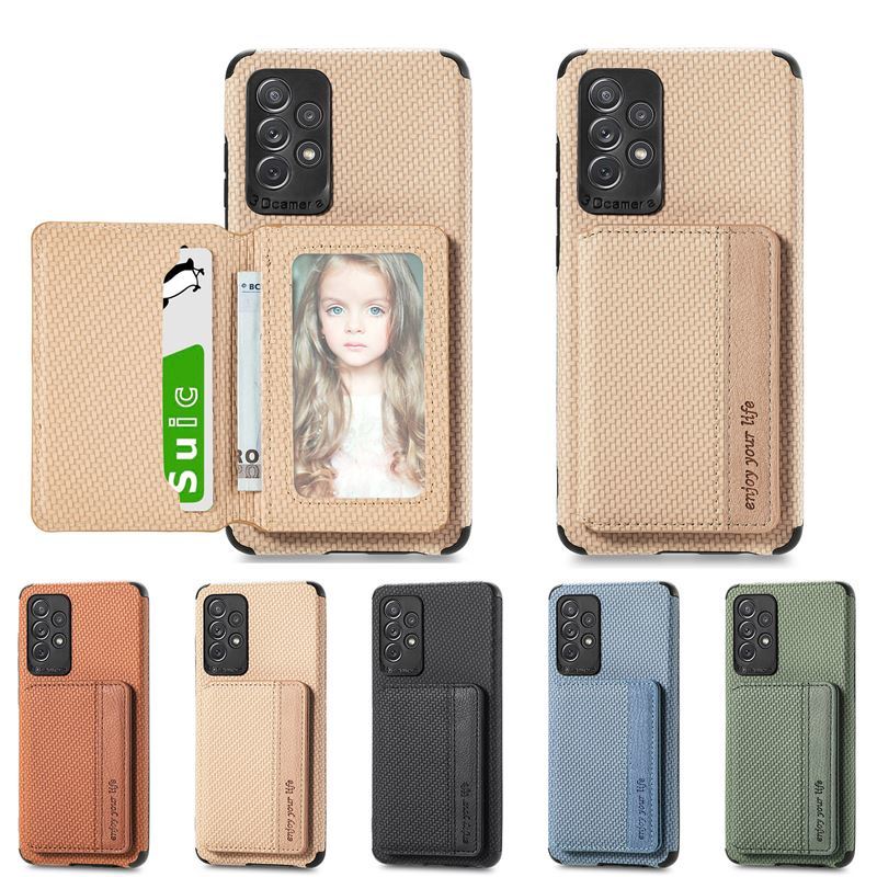 新品适用三星a525g多功能手机壳背贴卡包插卡galaxys21手机皮套