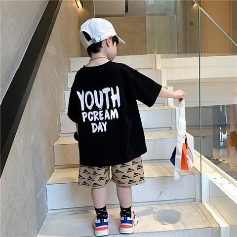Children's clothing children's short-sleeved T-shirt 2023 summer new style boy pure cotton casual summer children's tops trendy children