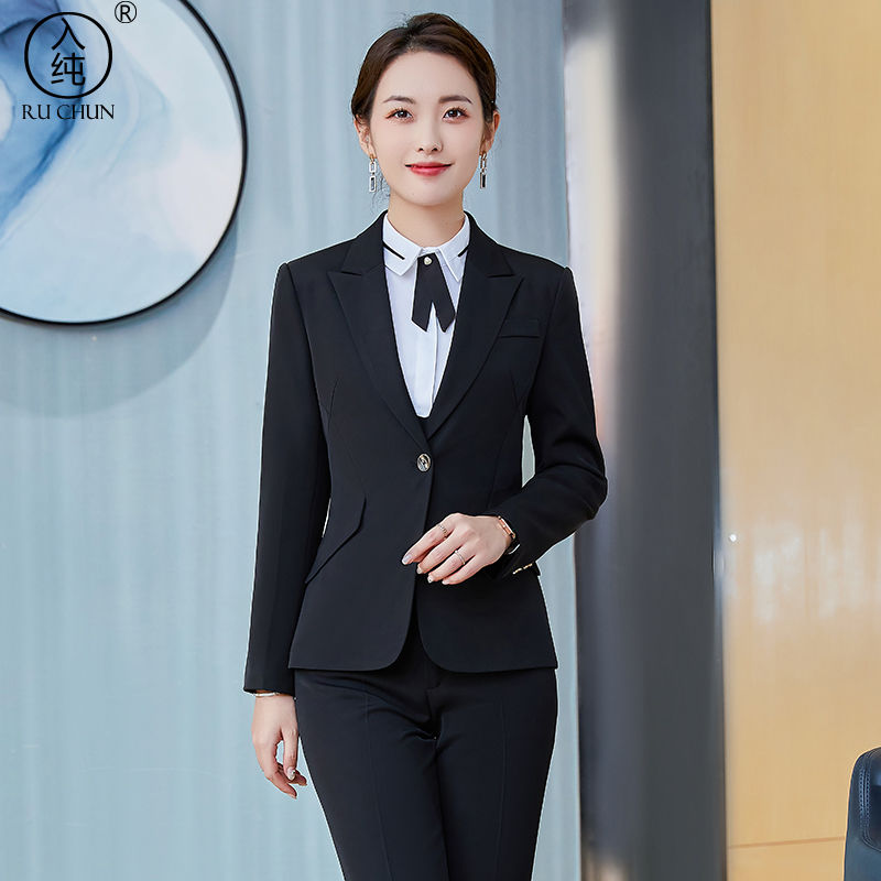 职业西服套装女春季韩版正装气质商务大学生公务员面试上班工作服