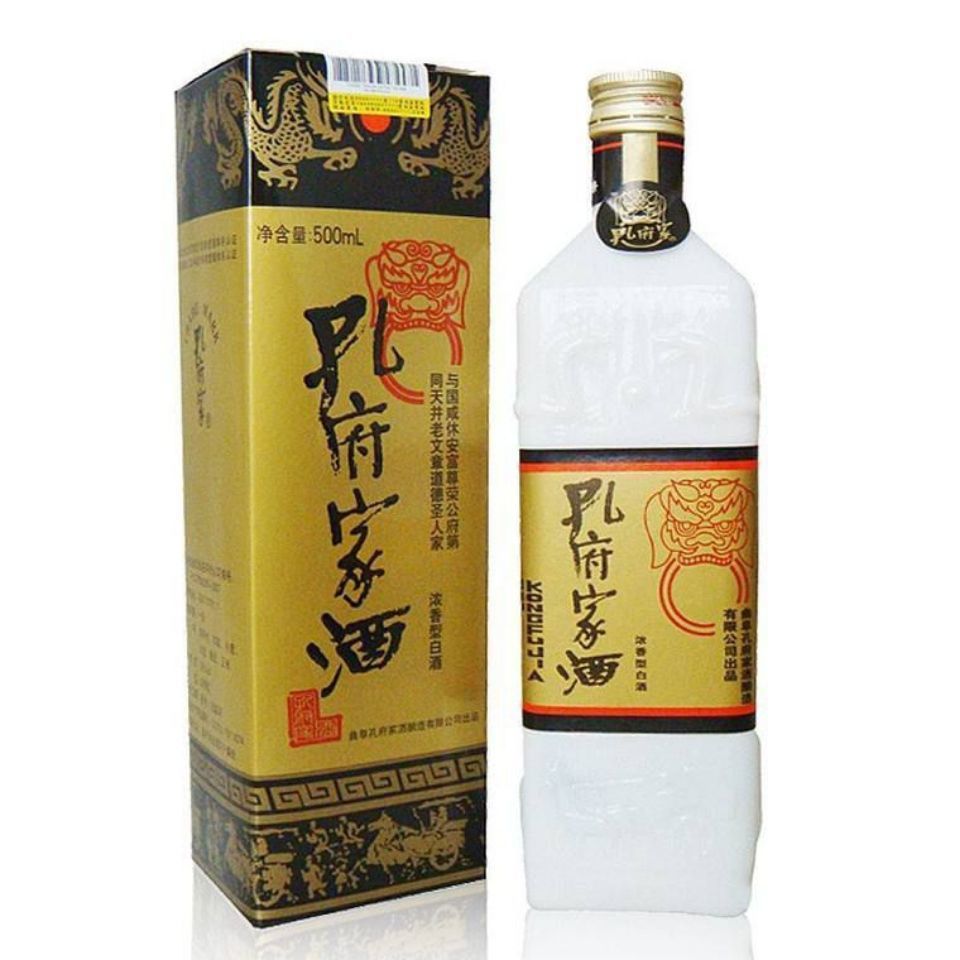 孔府家酒双龙 乳白 (39度500ml*10瓶整箱)浓香型白酒 山东老品牌